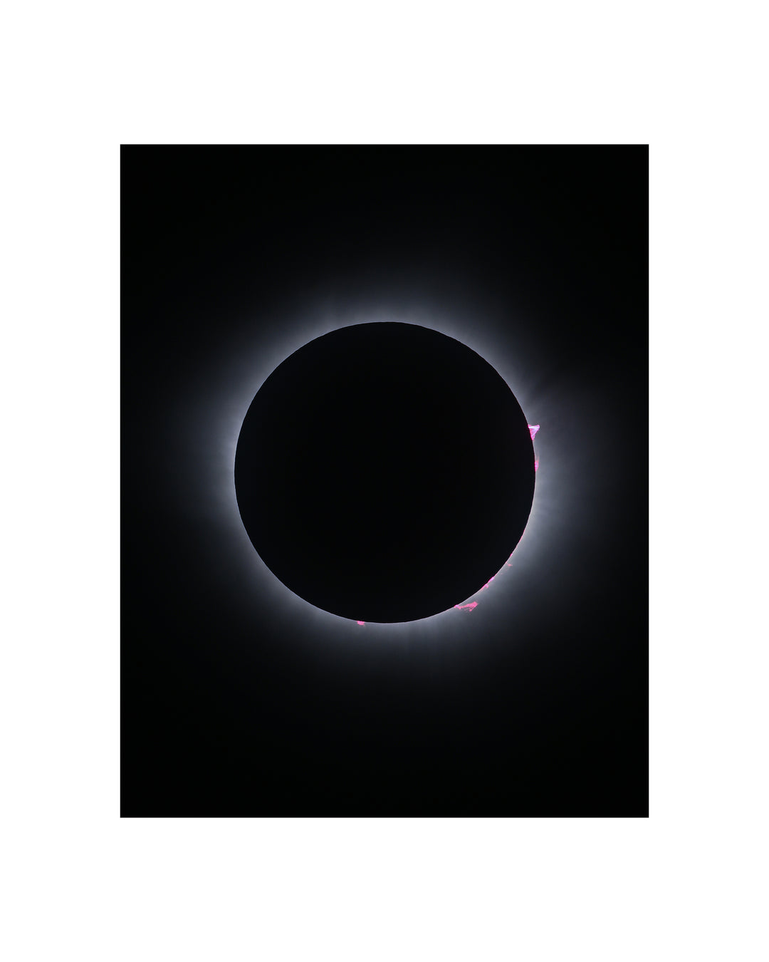 Matted Space Photograph — Great North American Eclipse
