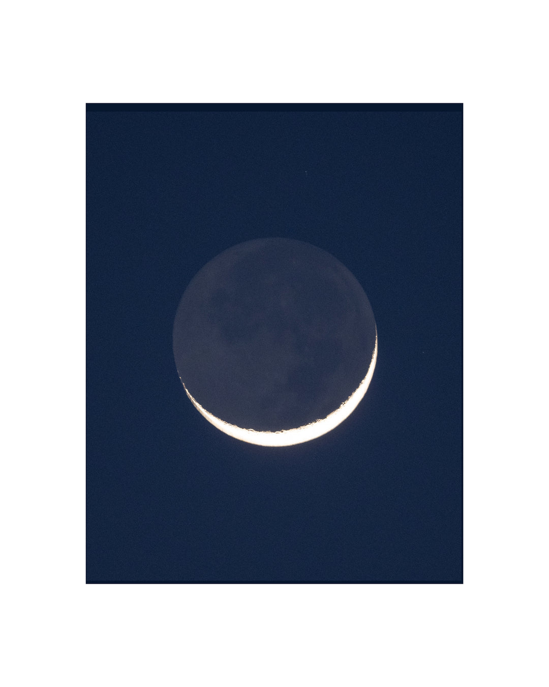Matted Space Photograph — New Moon